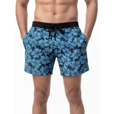 Imagem de Bermuda Tactel Estampada Floral Estilosa Short Praia Casual - Ben20, A