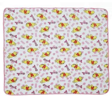 Imagem de Kit 3 Fralda De Pano Bebê Do Pooh 70X70 Com Crochê Feminino