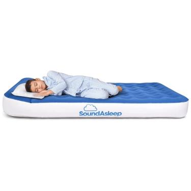 Imagem de Colchão Inflável SoundAsleep Dream Series Big Kids com Bomba Externa de Alta Velocidade, Ideal para Crianças Grandes em Casa e Acampamento -