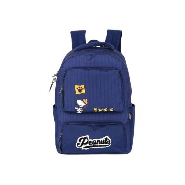 Imagem de Mochila Escolar Costas Snoopy Oficial - Azul