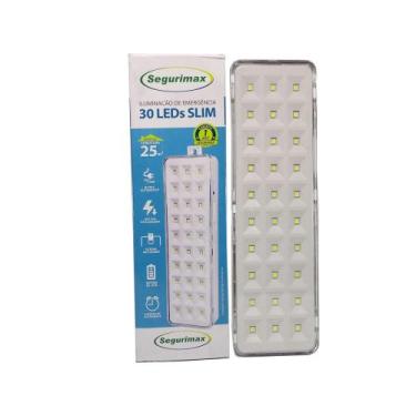 Imagem de Kit 3 Iluminacão de Emergência Autonoma 30 LEDs - Litio Slim - Segurim