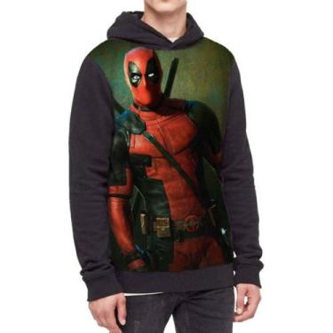 Imagem de Moletom Com Capuz Deadpool Full Print Ref:24 - smoke, Preto, G