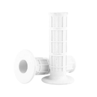 Imagem de Pegas de mão, pegas de mão de motocicleta, punhos de scooter - Punhos de bicicleta suja para a maioria das motocicletas, scooters, bicicletas de pit bike, motocross gel guidão (branco)
