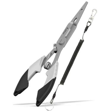 Imagem de pullther fishing Equipamento de pesca, alicate de pesca removedor de gancho, ferramentas de pesca de aço inoxidável, multiferramenta para água salgada e doce