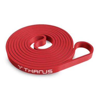 Imagem de Super Band Fraca - faixa elástica extensor cross training Vermelha - 1050 mm (comp.) x 5mm (espessura) x 13mm (larg.) - Elastico para exercicio fisioterapia