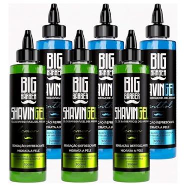 Imagem de Kit Shaving Gel De Barbear 3x Lemon 3x Menthol Big Barber