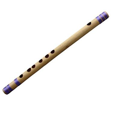 Imagem de Flauta de bambu transverso bansuri indiano (G # Tune) instrumento musical indiano para profissionais 30,5 cm