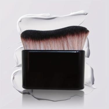 Imagem de Escova autobronzeadora ultra macia – Pincel Kabuki para base corporal e maquiagem, aplicador de mistura para bronzeamento, luva autobronzeadora, alcança bronzeamento falso sem riscos e sem manchas