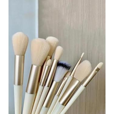 Imagem de Conjunto de 13 pincéis de maquiagem macio e fofo profissional base cosmética em pó sombra kabuki pincel de maquiagem ferramenta de beleza com bolsa esponja de maquiagem presente de beleza para