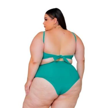Imagem de Biquini Plus Size 2 em 1 Top Plus Calcinha Cintura Alta Nova Coleção -