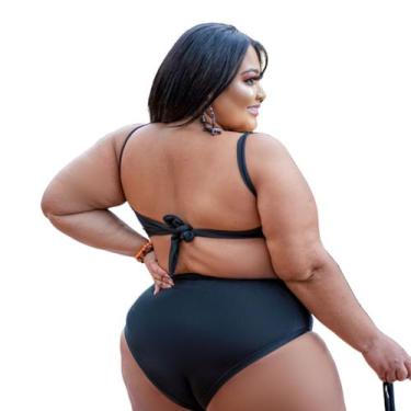 Imagem de Biquini Plus Size 2 em 1 Top Plus Calcinha Cintura Alta Nova Coleção -