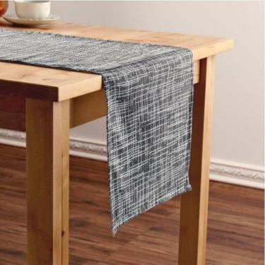 Imagem de Caminho de Mesa Jacquard Nice 43x220cm Preto - Ecaza