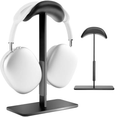 Imagem de FARWAYVIEW Suporte para AirPods Max com modo de suspensão, suporte de fone de ouvido para mesa, alumínio, base antiderrapante, proteção ABS, superfície de toque antiarranhões (preto)