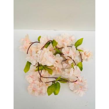 Imagem de Corrente de Flor Cerejeira Artificial 2m para Decoração Trepadeira Floral para Festa Casamento e Jardim Guirlanda Decorativa Rosa (Salmão Cerejeira)
