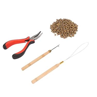 Imagem de Garosa Kit de Ferramentas de Extensão de Cabelo, Acessórios Profissionais de Estilo de Cabelo Com 200 Unidades de Contas de Anéis de Silicone de 5 Mm, Alicates de Alumínio Leves e Ganchos de crochê para Salão de Beleza ou Uso Doméstico (7# 500pcs anéis de silicone)
