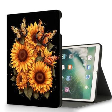 Imagem de RUUHLJLET Capa para iPad Air 3/Pro Generation (2019/2017) Capa para iPad de 10,5 polegadas, despertar/hibernar automaticamente, capa protetora com suporte ajustável para Apple iPad de 10,5 polegadas -