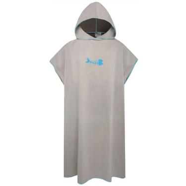 Imagem de Manta de troca para surfe microfibra secagem rápida toalha banho vestível roupão na praia à prova vento e quente após o uso água