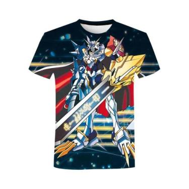 Imagem de Camiseta Unissex Oversized Com Estampa 3D Do Anime Digimon Adventure, 