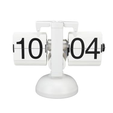Imagem de RiToEasysports Flip Clock 304 Relógio de Mesa retrô de Aço Inoxidável Com Botão Ajustável, Números Grandes para Decoração de Prateleira de Mesa de Estudo de Escritório Em Casa (#11)
