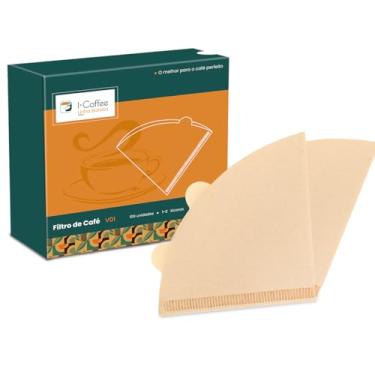 Imagem de Filtro de Papel Cônico V60-01-02 para Café – Compatível com Coador V60-02-01 – Papel Cor Natural Importado (100) (Tamanho pequeno)