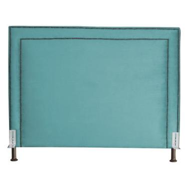 Imagem de Cabeceira Viviane Luxo Veludo Para Cama Box - DS Estofados, Queen, Azu