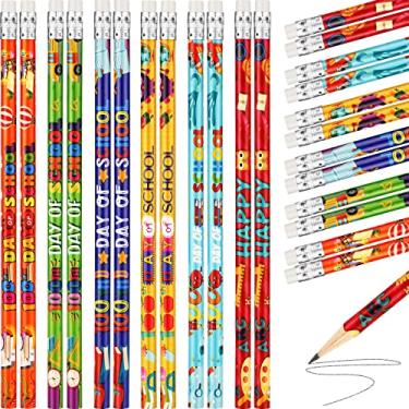 Imagem de Tinlade 100 lápis inspiradores do 100º dia de escola com borrachas bonitas, suprimentos infantis para desenho, estudantes, professores, trabalhadores, salas de aula, brindes de festa