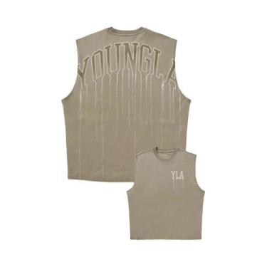 Imagem de Camiseta Sem Mangas De Algodão Oversized Para Homens, Top De Treino Pa