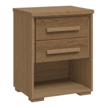 Imagem de Mesa de Cabeceira com 2 Gavetas Angra Rimo - Móveis Rimo, Carvalho/Jeq