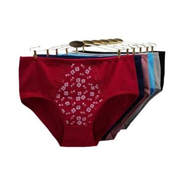 Imagem de Calcinhas De Algodão plus Size Para Mulheres, Estampa Sexy, Cintura Mé