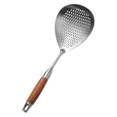 Imagem de Coador de aço inoxidável, coador, macarrão, comida, macarrão, graxa, ralo, malha fina, metal, cozinha, clipe universal, cabo de aranha, 13 cm