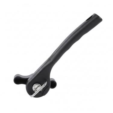 Imagem de Abridor de latas manual, corte seguro, borda lisa, levanta a tampa com as mãos livres, alça ergonômica, preta