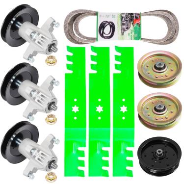 Imagem de Kit de reconstrução de deck para modelos de deck de 137.2 cm MTD Cub Cadet RZT L54KH L54KW S54 Zero Turn Mower 3 eixos 618-05137 918-05137 3 Lâmina substitui 742-0677 1 Be lt954-04329A 2 tensores 7
