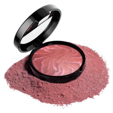 Imagem de Blush marmorizado Blush-n-Brighten Blush 2 em 1 Blush & Highlighter Hybrid - Pink Buttercream - Acabamento natural, cor montável, (A03, 1 peça)