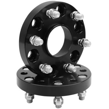 Imagem de IRONTEK Espaçadores de roda 6 x 5,5 compatíveis com Chevy Silverrado 1500 99-24/Avalanche/Express 1500/Tahoe; para GMC Savana 1500/Sierra 1500/Yukon, passo de rosca forjado de 2,5 cm M14x1,5 furo do