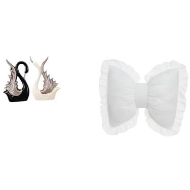 Imagem de Whtkoph Elegante Conjunto de Almofadas de Cerâmica em Formato de Cisne para Decoração Moderna de Casa, Sofá, Cama, Escritório, Cadeira, Sala de Estudos.