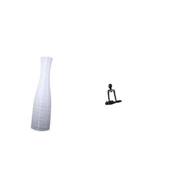 Imagem de Whtkoph Protetor Minimalista de Papel para Abajur de Chão com Escultura Abstrata de Um Pensador, Figura Decorativa para Quarto, Sala de Estar, Etc.