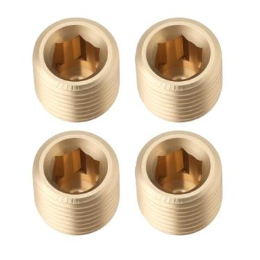 Imagem de LT Easiyl 4 peças M10X1 Soquete de rosca hexagonal interno de plugue de latão para tubos e conexões de máquinas