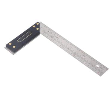 Imagem de Cryfokt Régua de Medições L de Alta Precisão Em Aço Inoxidável para Moldura Quadrada de Carpinteiro | Régua Quadrada L Durável para Projetos DIY e Artesanato | 1 X de Medidas (300mm)