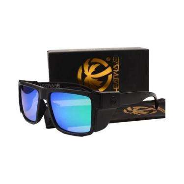 Imagem de Óculos De Sol Polarizados Retrô Unissex HEATWAVE Anti Luz Azul Com Pla