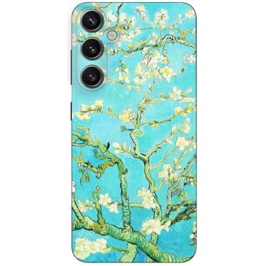 Imagem de Berkin Arts Capa para celular compatível com Samsung Galaxy S24 FE 5G arte silicone flor pós-impressionismo (flor de amendoeira por Vincent Van Gogh)