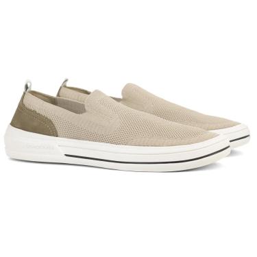 Imagem de Tênis Masculino Slip On Democrata Casual Denim Clay Knit Confortável Elástico 290303-Masculino