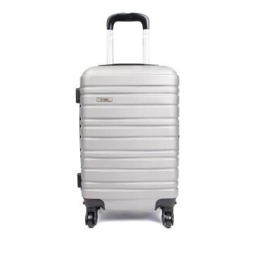 Imagem de Mala Viagem Yins Média ABS 4 Rodas Cadeado Prata-Unissex
