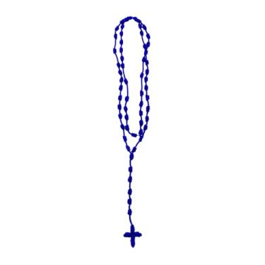 Imagem de FORUBUS Colar de terço feito à mão para mulheres e homens, cordão trançado longo ajustável, joia de oração católica, lembrança espiritual durável, Medium, Latão, Sem Pedra Preciosa