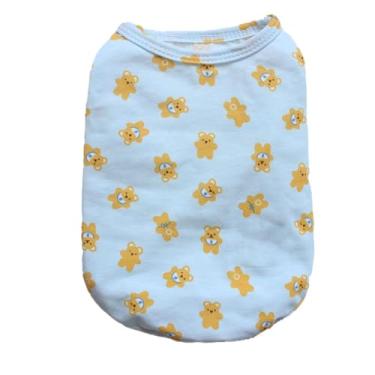 Imagem de SIWOTED Pet Colete Sem Mangas Respirável Soft Confortável Moda Filhote de Cachorro Camiseta Colete Pet Roupas de Verão para Gato (M)