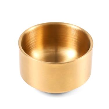 Imagem de Tigela com clipe de papel, clipe de papel dourado e fichário, tigela de metal, distribuidor, organizador de fichário de aço inoxidável, recipiente de armazenamento para mesa, peças pequenas e