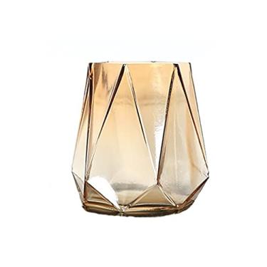 Imagem de Vaso de vidro marrom retrô nostálgico estilo europeu mesa sala de flores café sala de estar arranjo de flores decoração de flores artesanato vasos de flores (A)