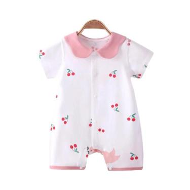 Imagem de Macacão De Verão Para Bebê, Jumpsuit De Manga Curta Para Recém-Nascido