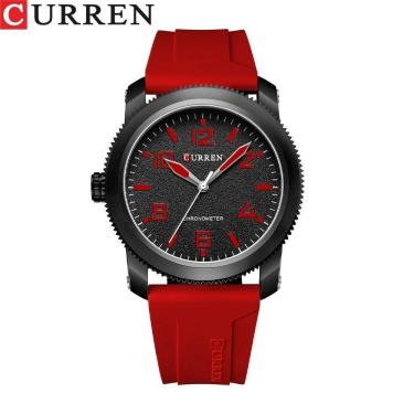 Imagem de Relógio Masculino Curren 8454 à Prova D'água Vermelho No