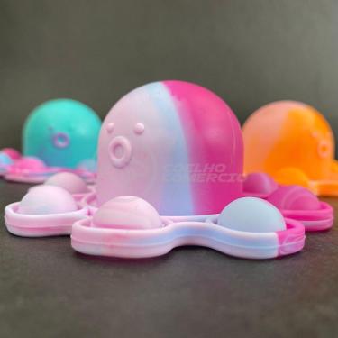 Imagem de Chaveiro Polvo Reversível Pop It Anti Stress Apertar Tiktok