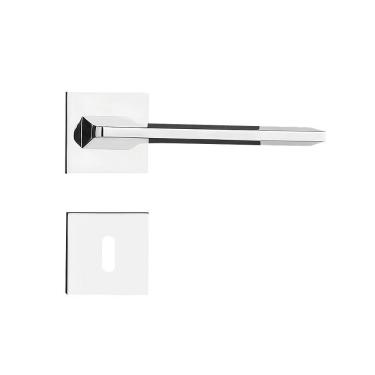 Imagem de Fechadura Sara Cromada Roseta Quadrada 55mm Pado Interna